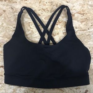 Lululemon black cross back sports bra